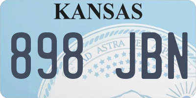 KS license plate 898JBN