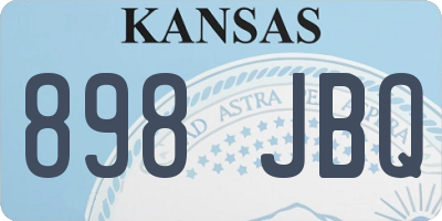 KS license plate 898JBQ