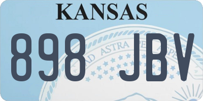 KS license plate 898JBV
