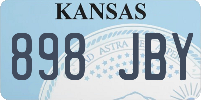 KS license plate 898JBY