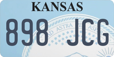 KS license plate 898JCG