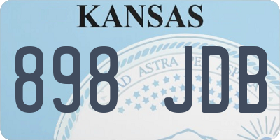 KS license plate 898JDB
