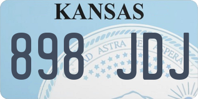 KS license plate 898JDJ