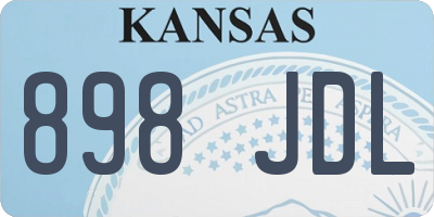 KS license plate 898JDL