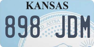KS license plate 898JDM