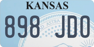 KS license plate 898JDO
