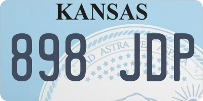 KS license plate 898JDP