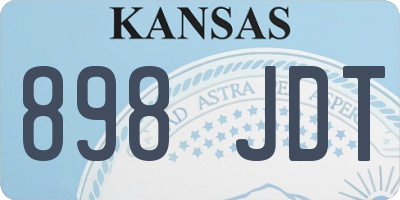 KS license plate 898JDT