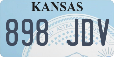 KS license plate 898JDV