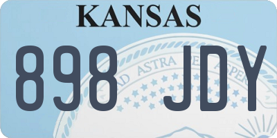 KS license plate 898JDY