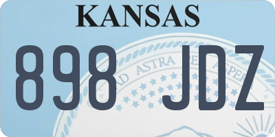 KS license plate 898JDZ