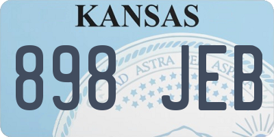 KS license plate 898JEB
