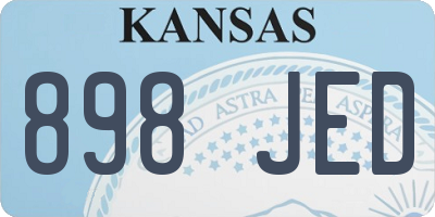 KS license plate 898JED