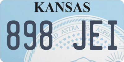 KS license plate 898JEI