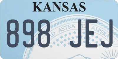 KS license plate 898JEJ