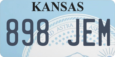 KS license plate 898JEM