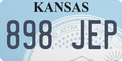 KS license plate 898JEP