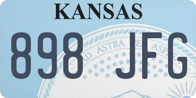 KS license plate 898JFG