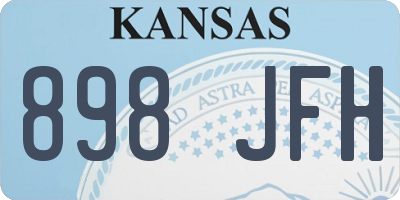 KS license plate 898JFH