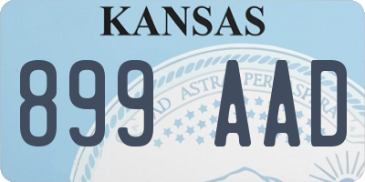 KS license plate 899AAD