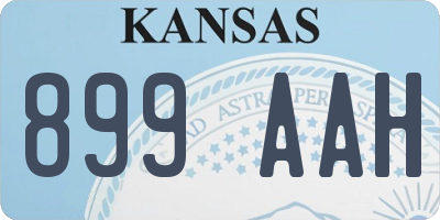 KS license plate 899AAH