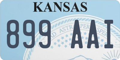 KS license plate 899AAI