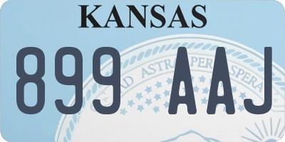 KS license plate 899AAJ