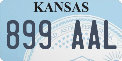 KS license plate 899AAL