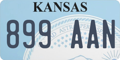 KS license plate 899AAN