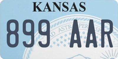 KS license plate 899AAR