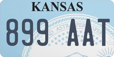 KS license plate 899AAT