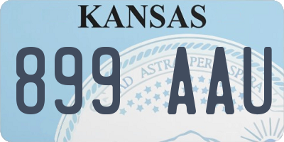KS license plate 899AAU