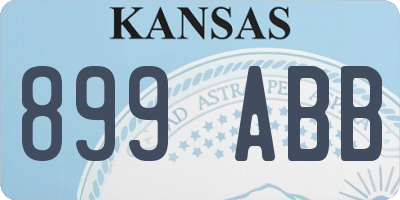 KS license plate 899ABB