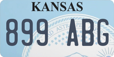 KS license plate 899ABG