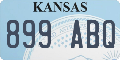 KS license plate 899ABQ