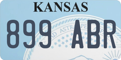 KS license plate 899ABR