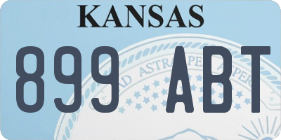KS license plate 899ABT