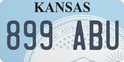 KS license plate 899ABU