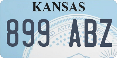 KS license plate 899ABZ