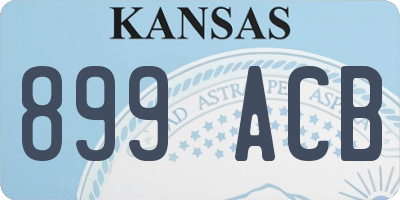 KS license plate 899ACB