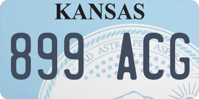 KS license plate 899ACG
