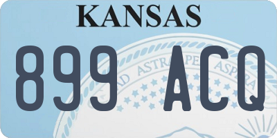 KS license plate 899ACQ