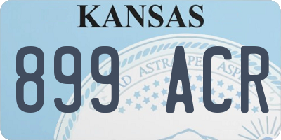 KS license plate 899ACR