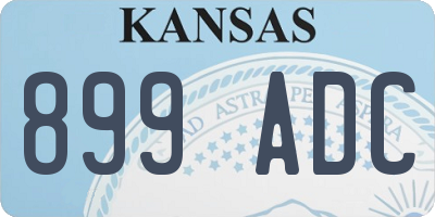 KS license plate 899ADC