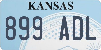 KS license plate 899ADL