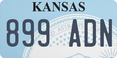 KS license plate 899ADN