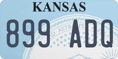 KS license plate 899ADQ