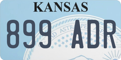KS license plate 899ADR