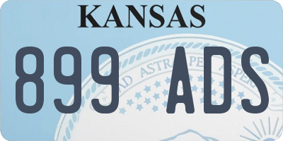 KS license plate 899ADS