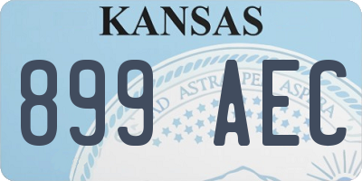 KS license plate 899AEC